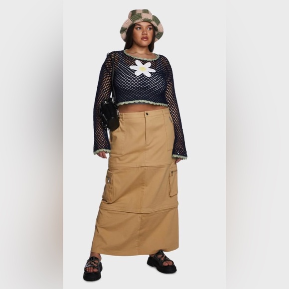 NWT dELiA*s by Dolls Kill Plus Stealing Sunshine Convertible 3-Way Skirt - Picture 1 of 8